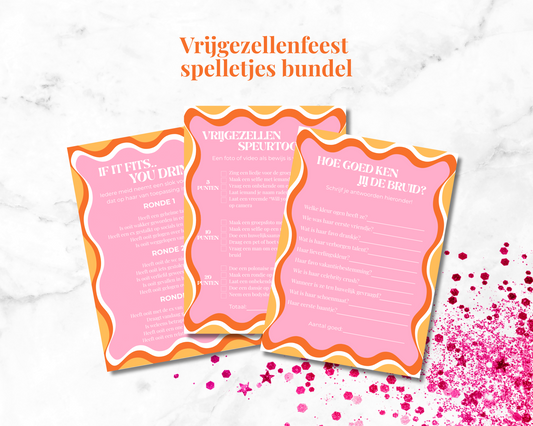 Vrijgezellenfeest spelletjes bundel